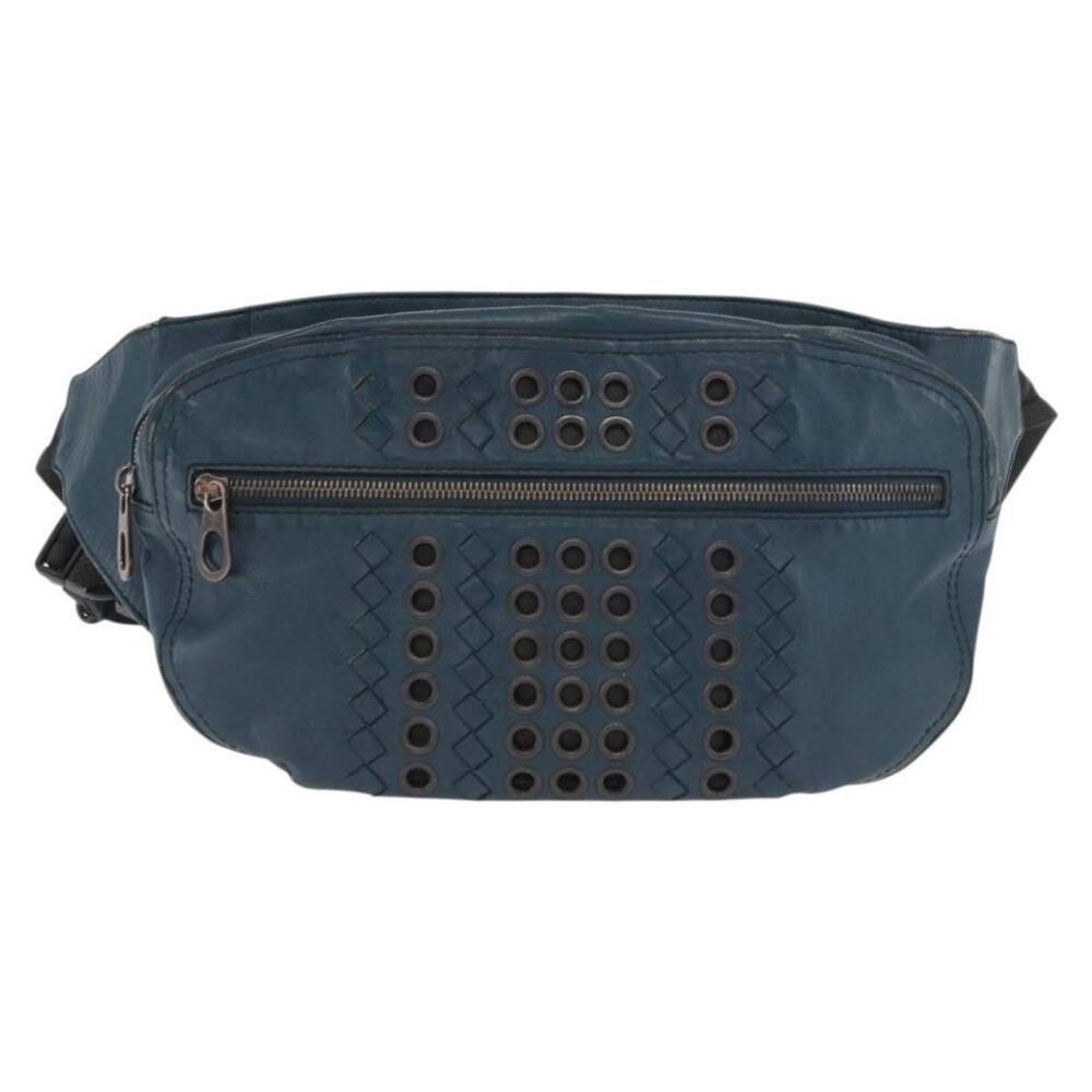 Bottega Veneta Intrecciato Crossbody Bag Blue